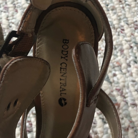 Body Central open toe heel. Turquoise front - Picture 5 of 7